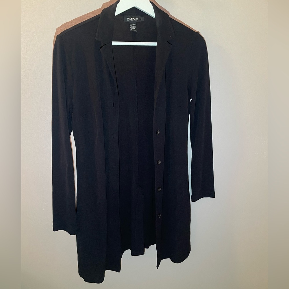 DKNY Black Long Blazer Jacket Small